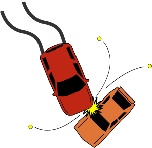 Vector image car crash