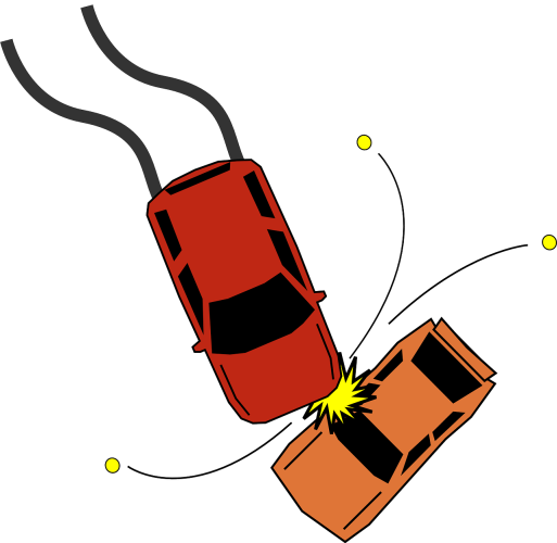 Vector image car crash